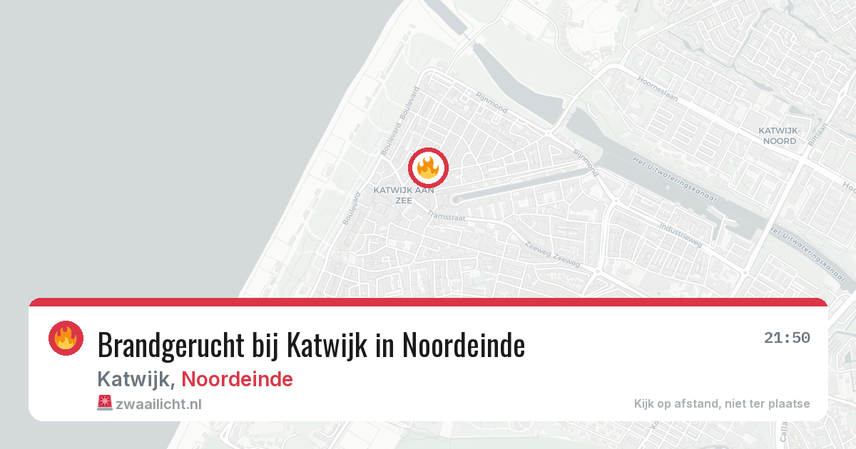 Brandgerucht bij Katwijk in Noordeinde — 19 jun 2026