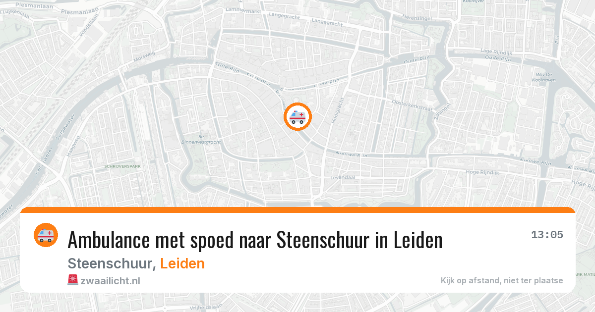 Ambulance met spoed naar Steenschuur in Leiden — 7 jul 2026