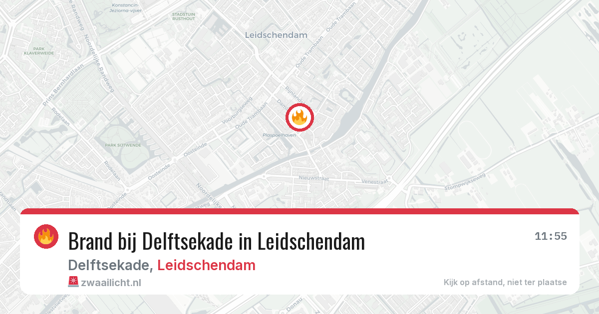 Brand bij Delftsekade in Leidschendam — 30 jun 2026