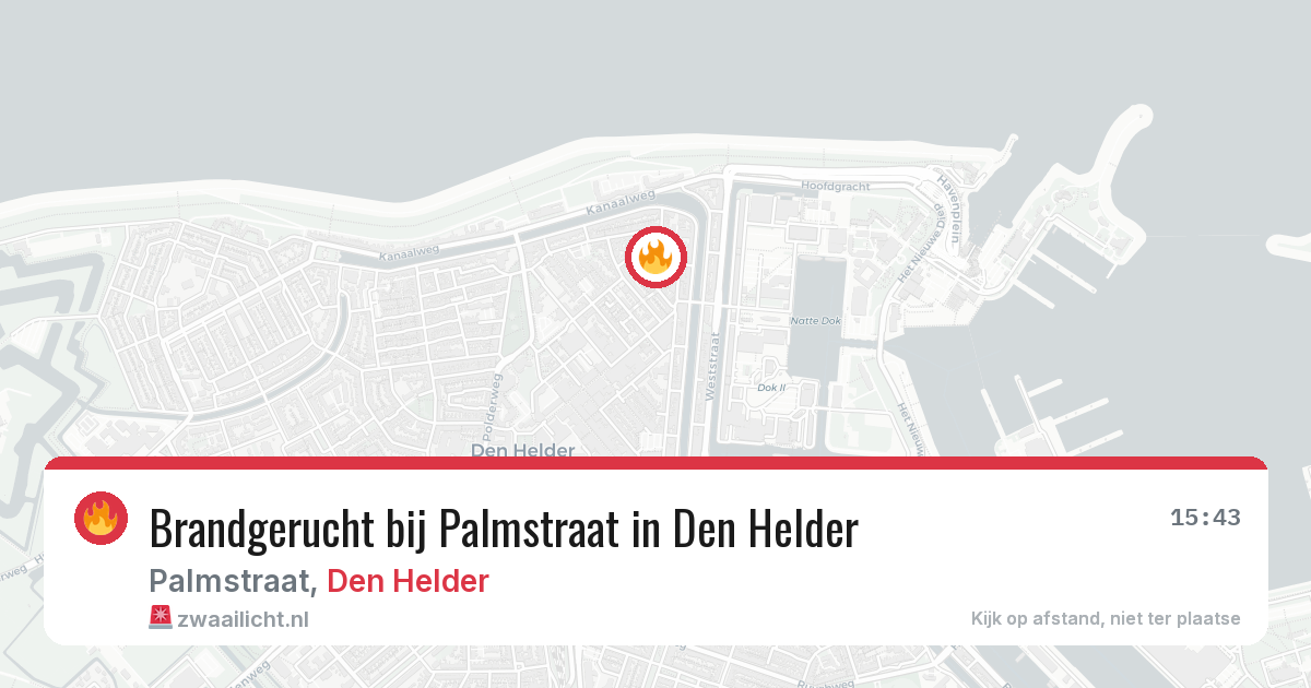Brandgerucht bij Palmstraat in Den Helder — 27 mrt 2026