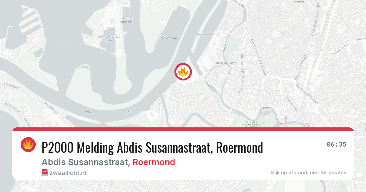 P2000 Melding Abdis Susannastraat, Roermond — 19 jun 2026