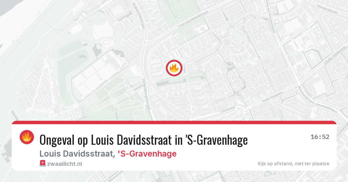 Ongeval op Louis Davidsstraat in 'S-Gravenhage — 12 jun 2026