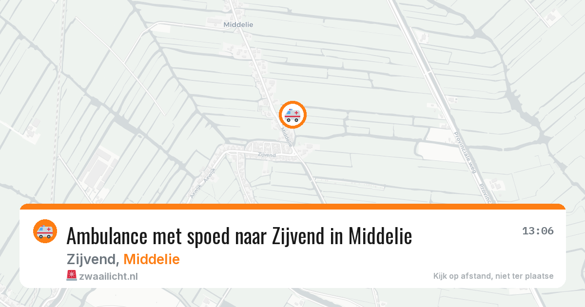 Ambulance met spoed naar Zijvend in Middelie — 18 apr 2026