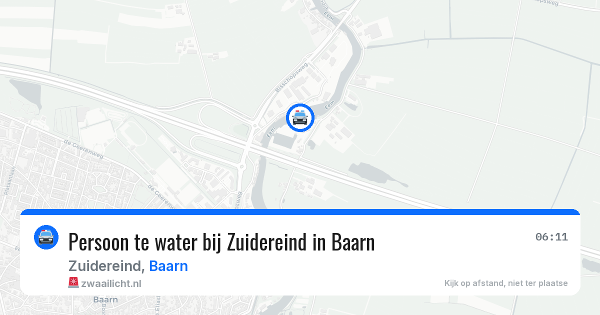 Persoon te water bij Zuidereind in Baarn — 19 apr 2026