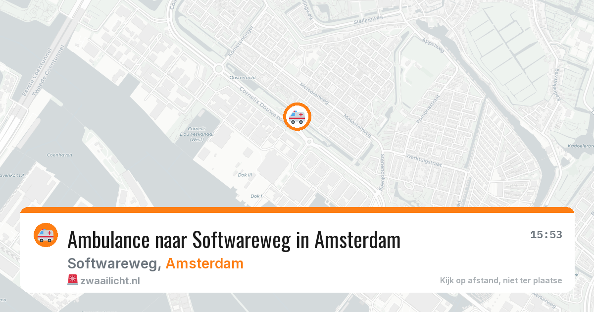 Ambulance naar Softwareweg in Amsterdam — 27 jul 2026