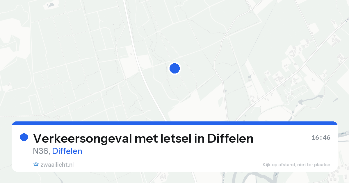 Verkeersongeval met letsel in Diffelen — 6 aug 2026
