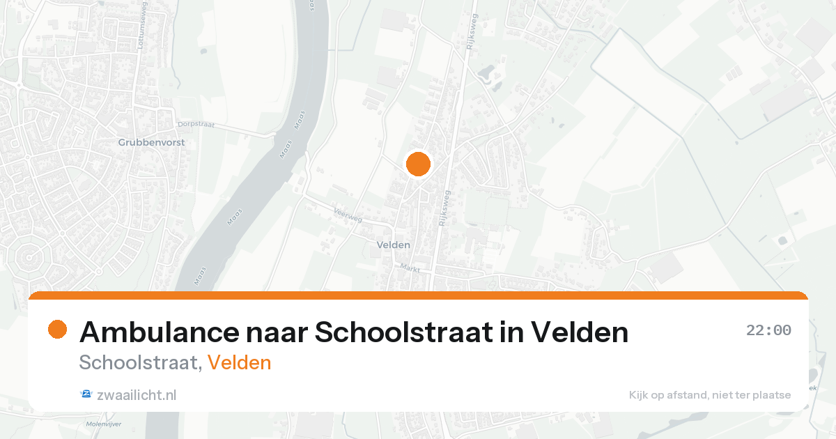 Ambulance naar Schoolstraat in Velden — 14 aug 2026