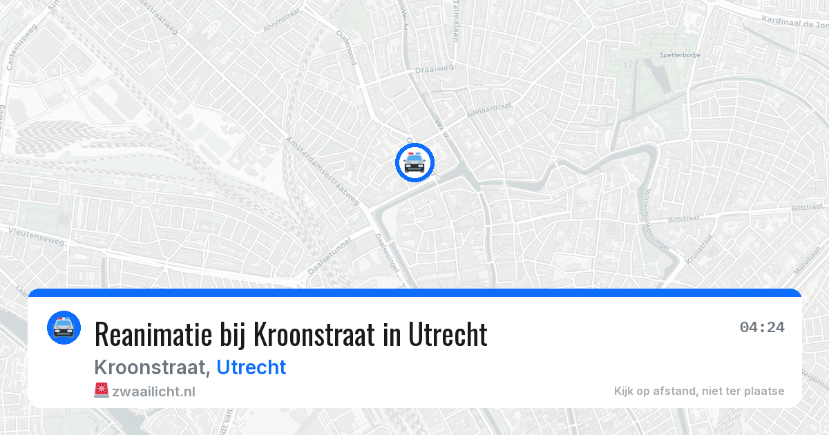 Reanimatie bij Kroonstraat in Utrecht — 15 mrt 2026