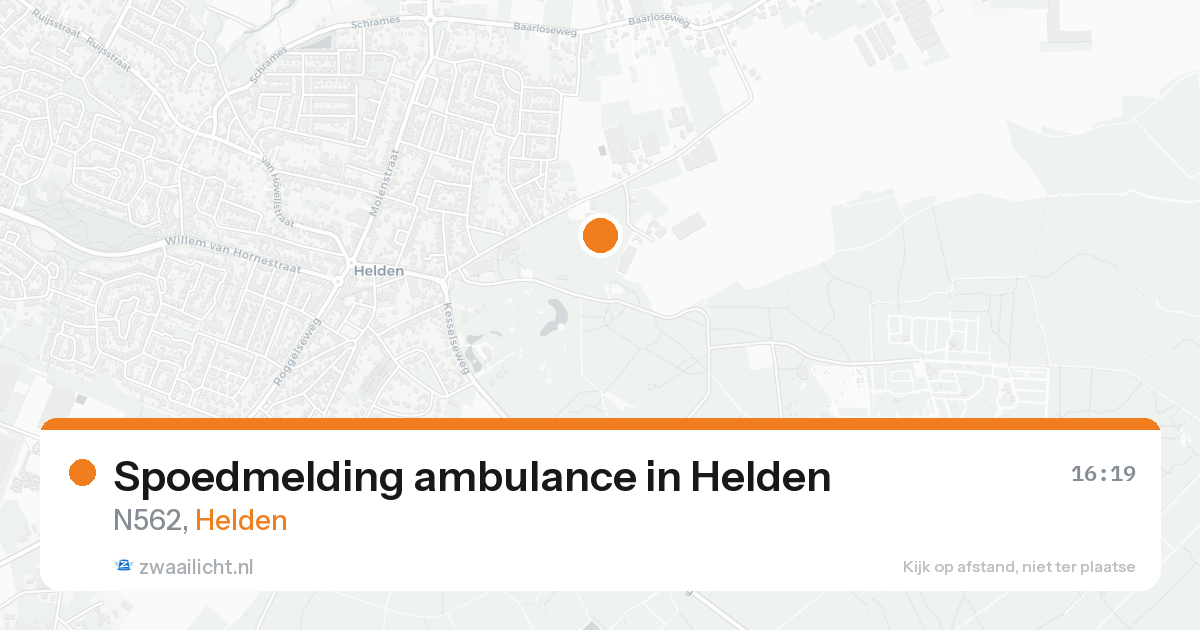 Spoedmelding ambulance in Helden — 20 aug 2026