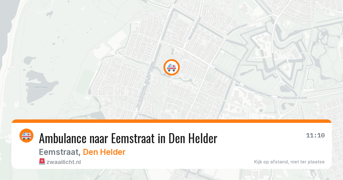 Ambulance naar Eemstraat in Den Helder — 4 jul 2026