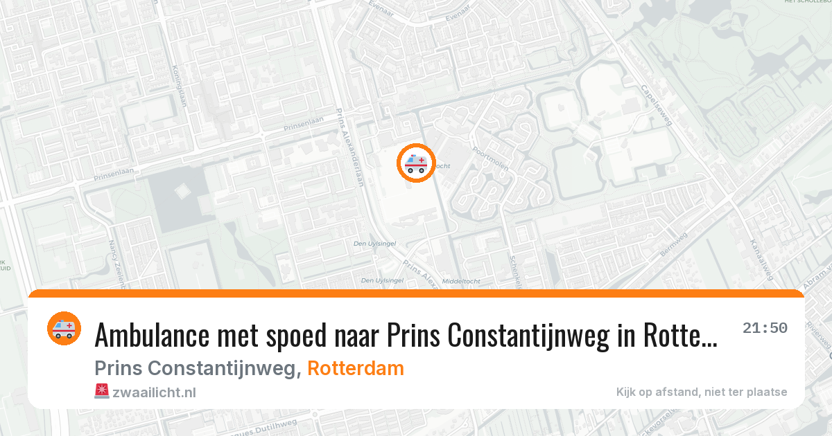 Ambulance met spoed naar Prins Constantijnweg in Rotterdam — 27 jun 2026