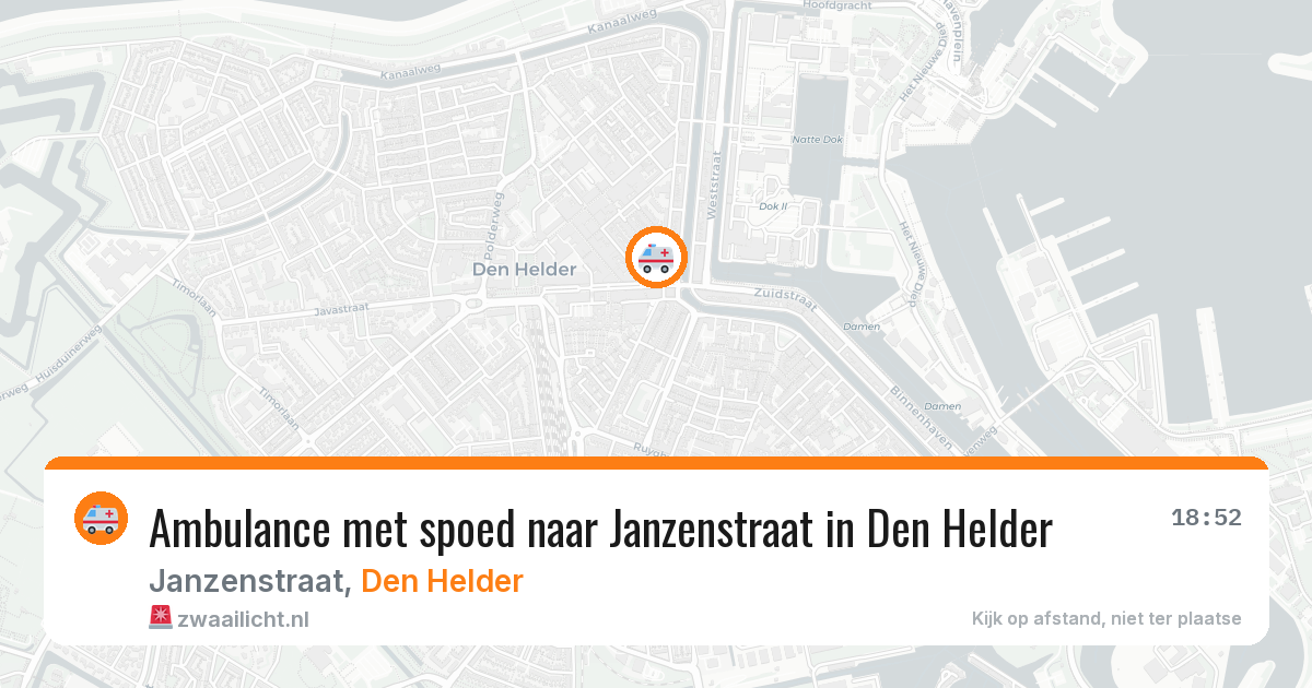 Ambulance met spoed naar Janzenstraat in Den Helder — 12 aug 2026