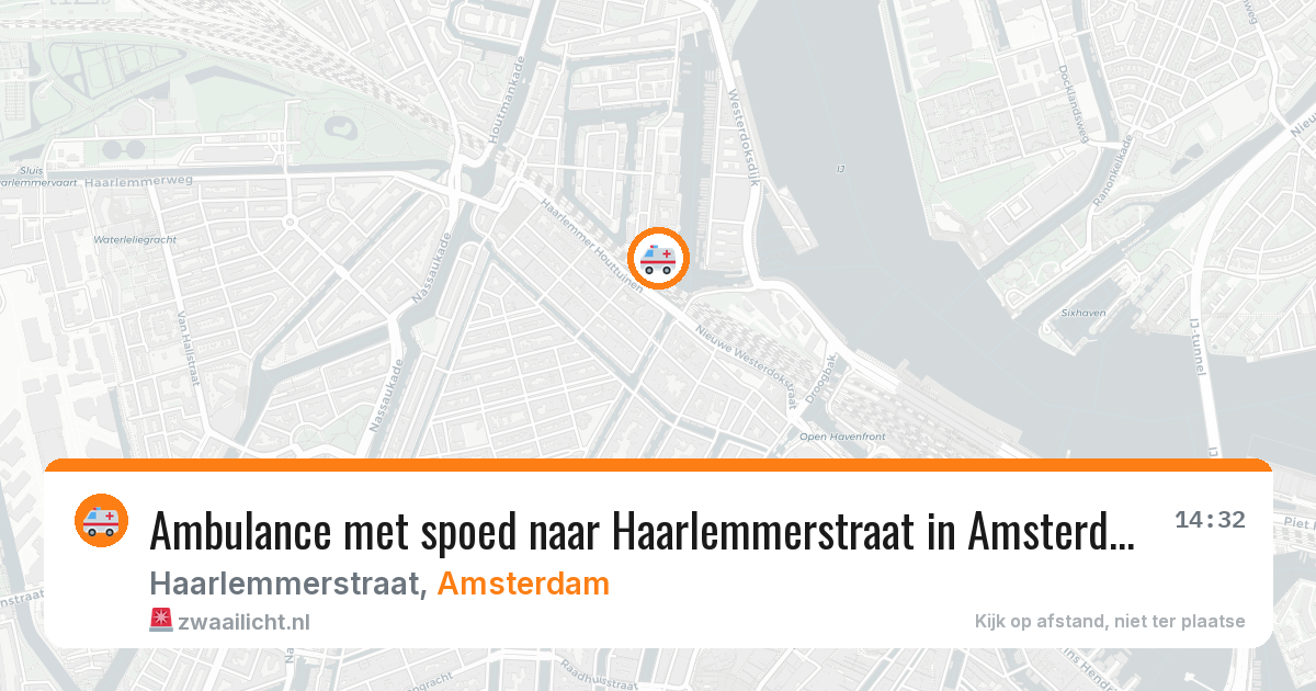 Ambulance met spoed naar Haarlemmerstraat in Amsterdam — 21 mrt 2026