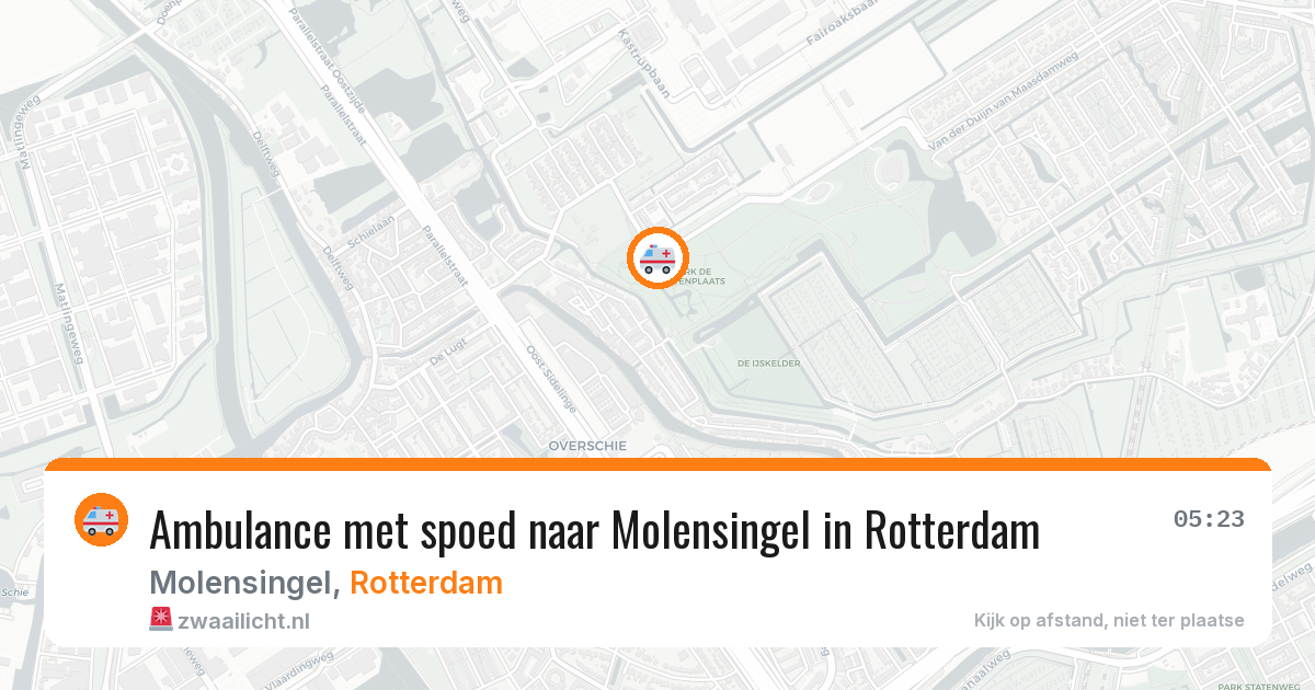 Ambulance met spoed naar Molensingel in Rotterdam — 18 mei 2026