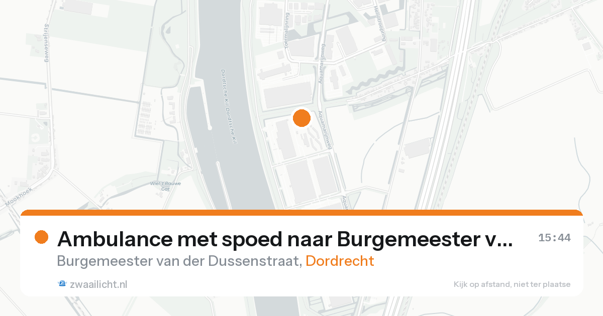 Ambulance met spoed naar Burgemeester van der Dussenstraat in Dordrecht — 24 aug 2026