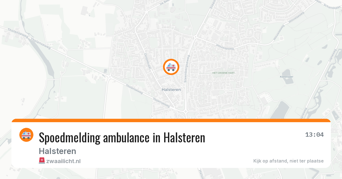 Spoedmelding ambulance in Halsteren — 16 mei 2026