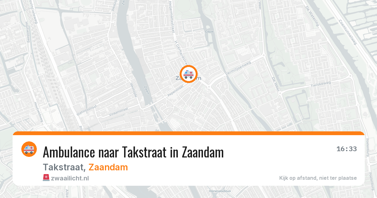 Ambulance naar Takstraat in Zaandam — 11 mei 2026