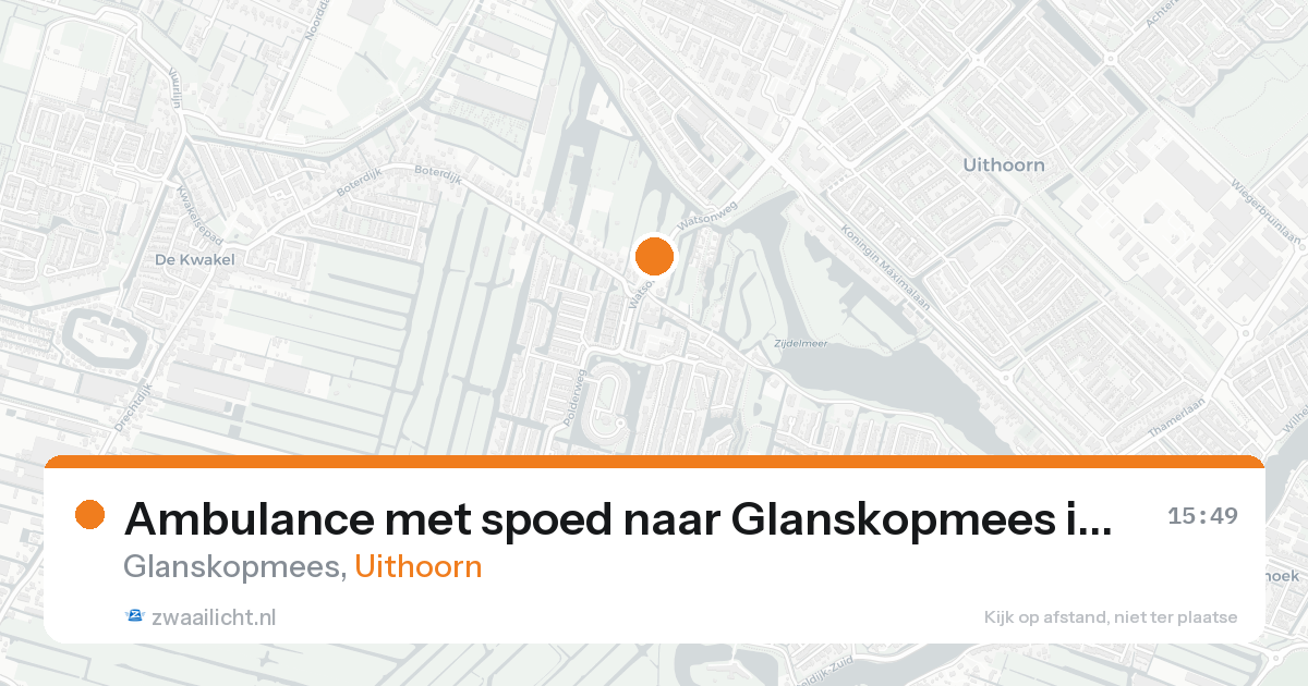 Ambulance met spoed naar Glanskopmees in Uithoorn — 17 aug 2026