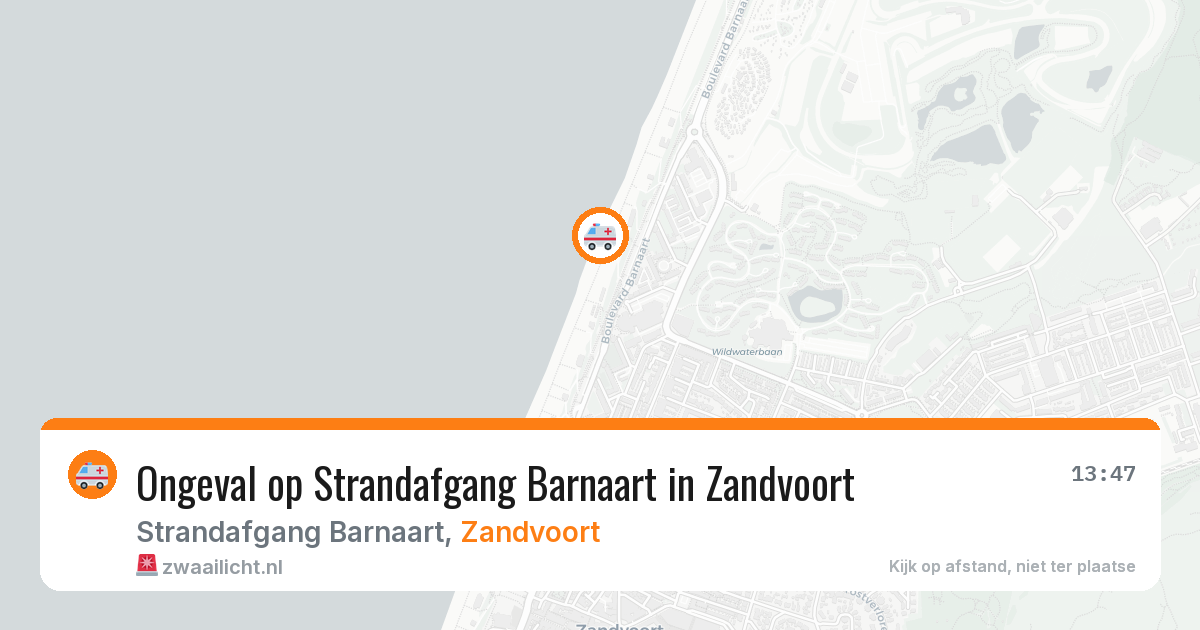 Ongeval op Strandafgang Barnaart in Zandvoort — 7 mei 2026