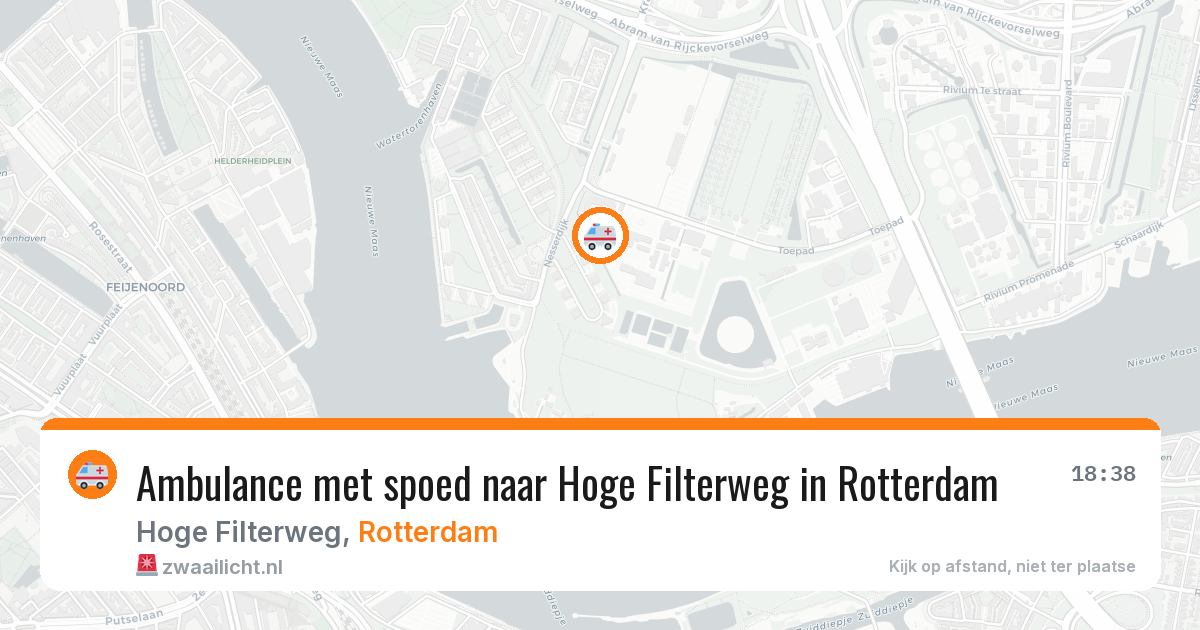 Ambulance met spoed naar Hoge Filterweg in Rotterdam — 18 mei 2026