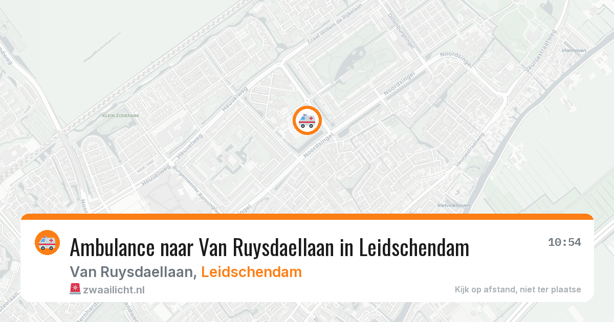 Ambulance naar Van Ruysdaellaan in Leidschendam — 20 jun 2026