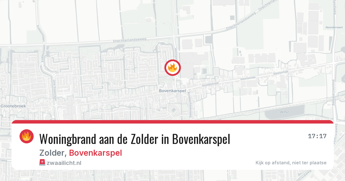 Woningbrand aan de Zolder in Bovenkarspel — 5 mrt 2026