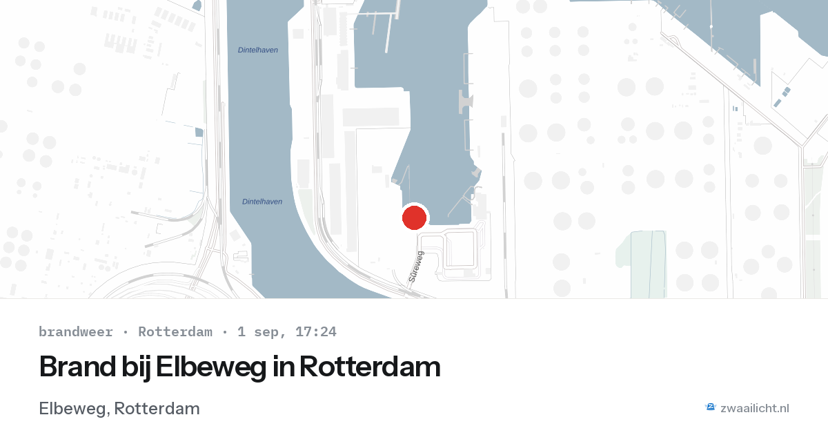 Brand bij Elbeweg in Rotterdam — 1 sep 2026