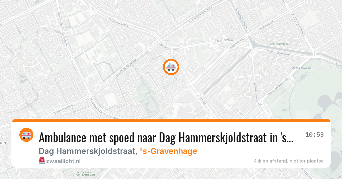 Ambulance met spoed naar Dag Hammerskjoldstraat in 's-Gravenhage — 26 apr 2026