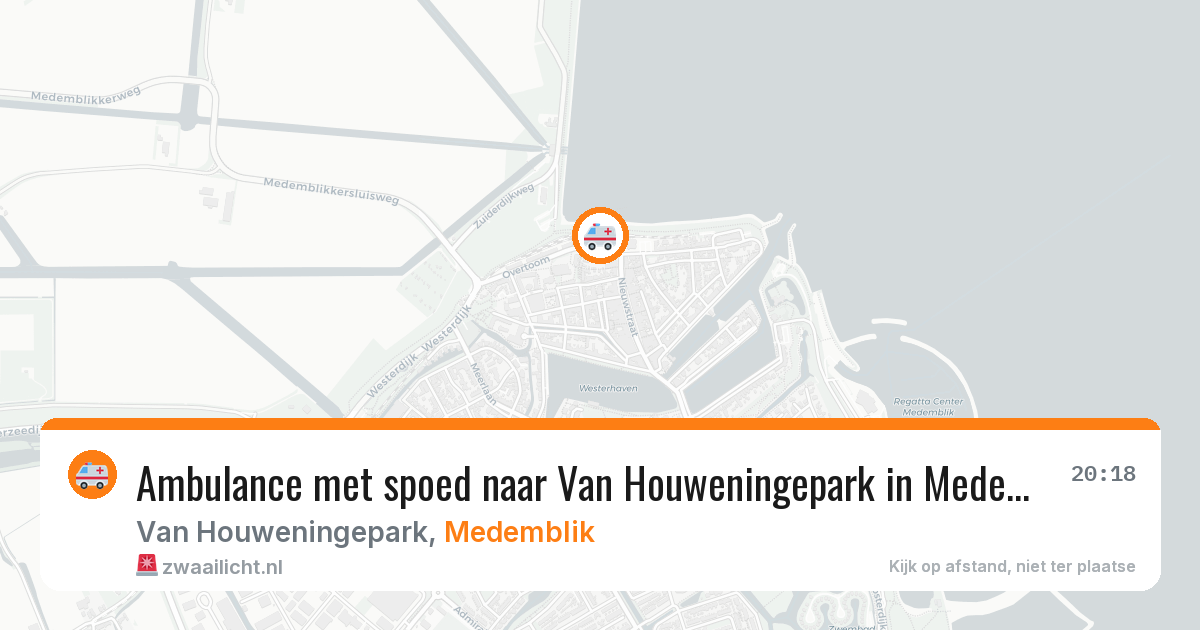 Ambulance met spoed naar Van Houweningepark in Medemblik — 12 apr 2026