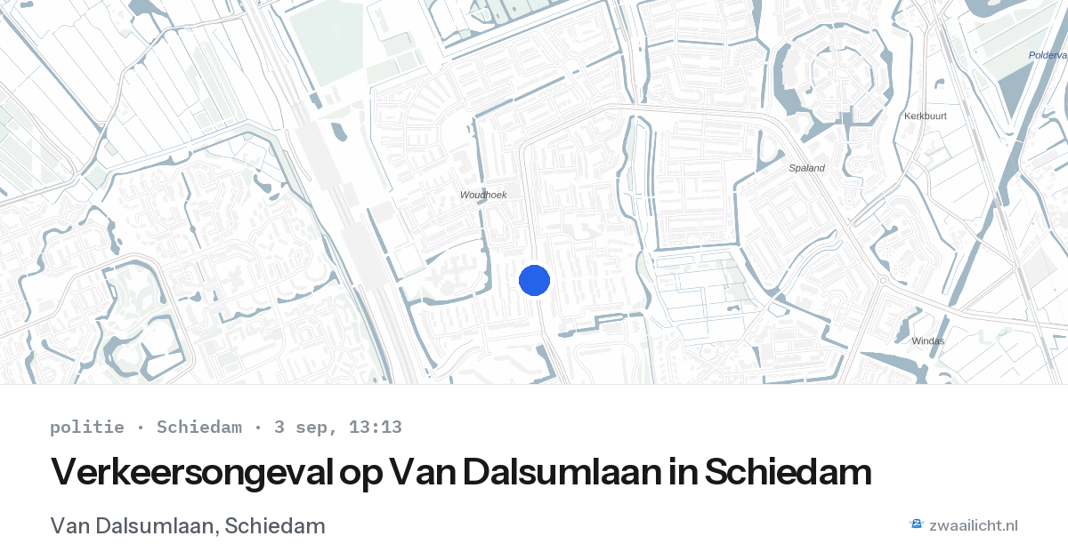 Verkeersongeval op Van Dalsumlaan in Schiedam — 3 sep 2026