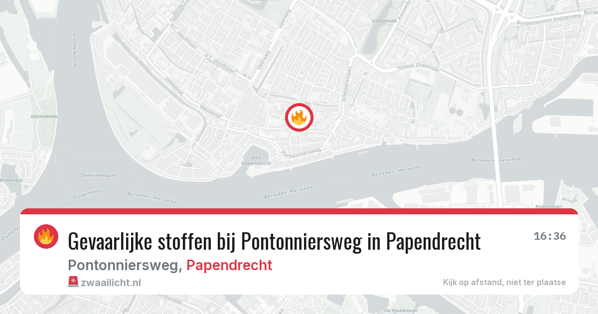 Gevaarlijke stoffen bij Pontonniersweg in Papendrecht — 1 aug 2026