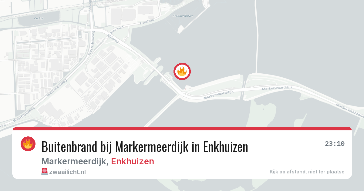 Buitenbrand bij Markermeerdijk in Enkhuizen — 4 jul 2026