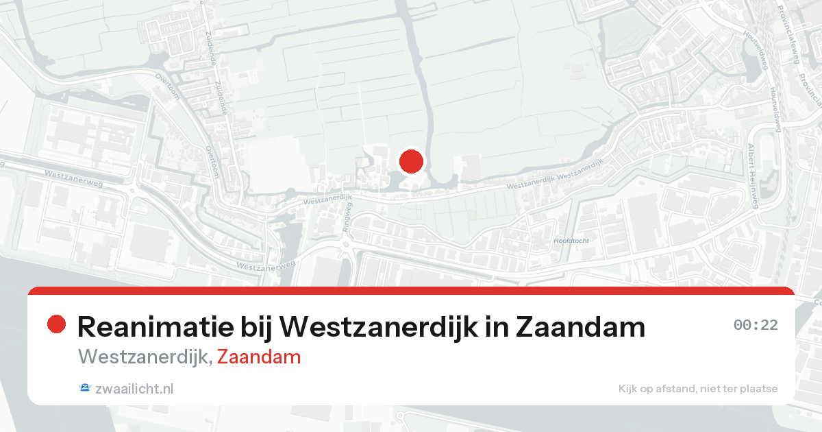 Reanimatie bij Westzanerdijk in Zaandam — 17 mei 2026