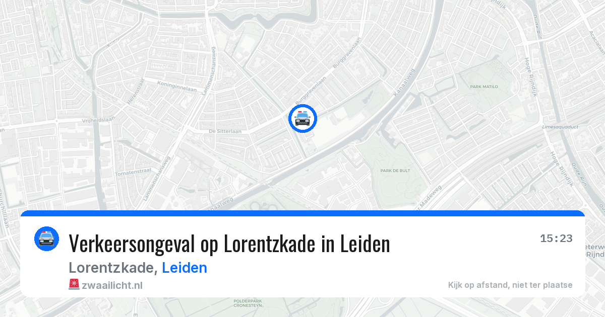 Verkeersongeval op Lorentzkade in Leiden — 18 jun 2026