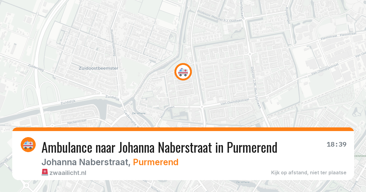 Ambulance naar Johanna Naberstraat in Purmerend — 10 aug 2026