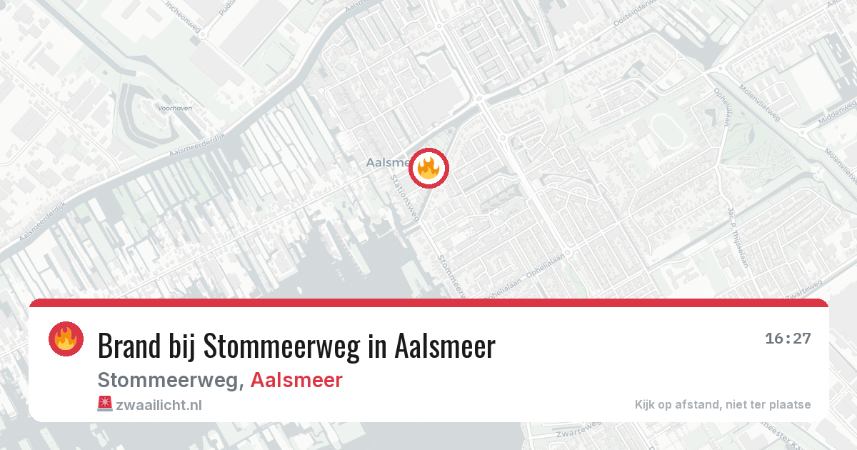 Brand bij Stommeerweg in Aalsmeer — 26 jun 2026