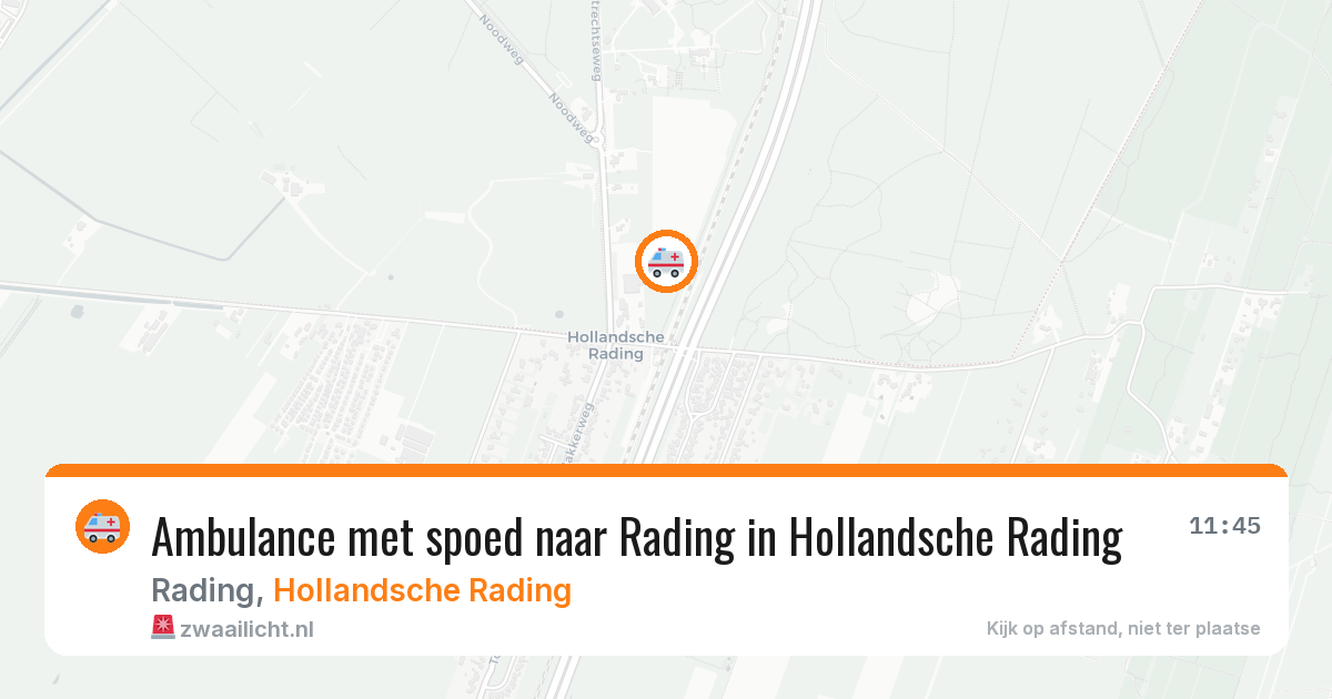 Ambulance met spoed naar Rading in Hollandsche Rading — 5 aug 2026