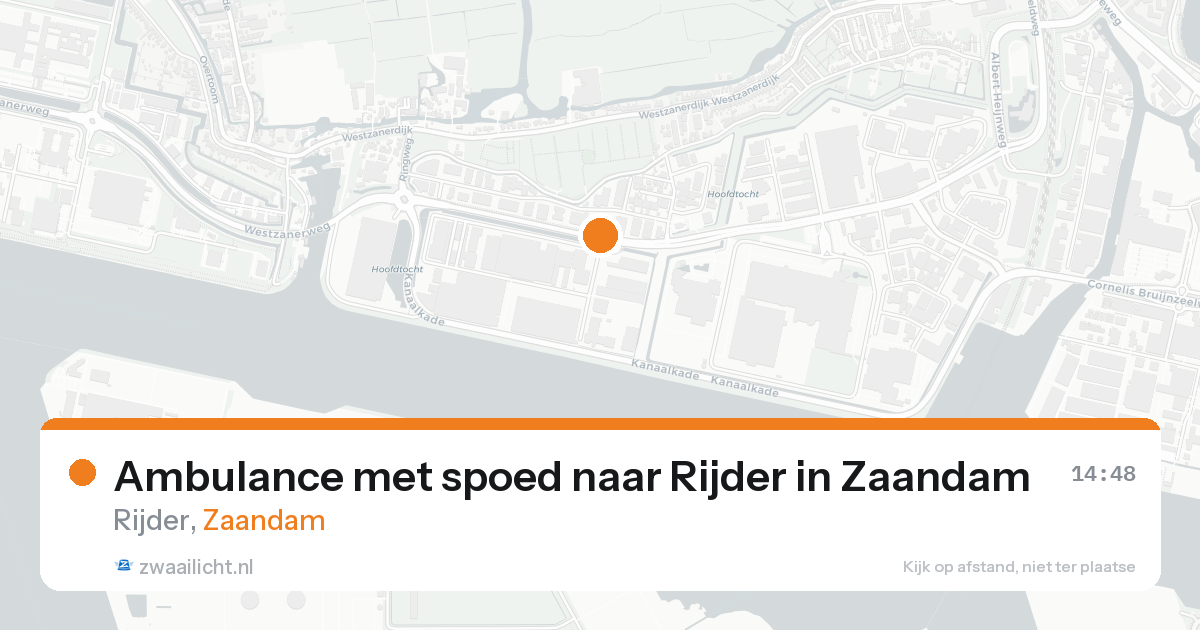 Ambulance met spoed naar Rijder in Zaandam — 24 aug 2026