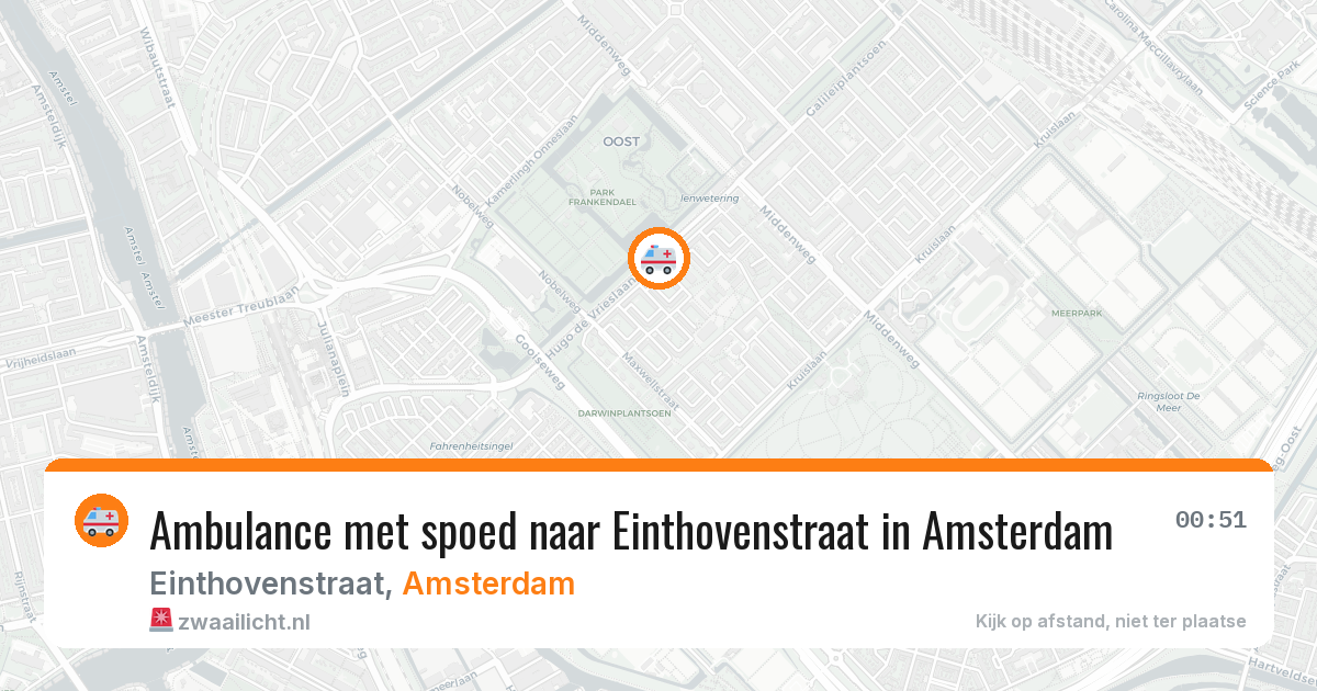 Ambulance met spoed naar Einthovenstraat in Amsterdam — 8 apr 2026
