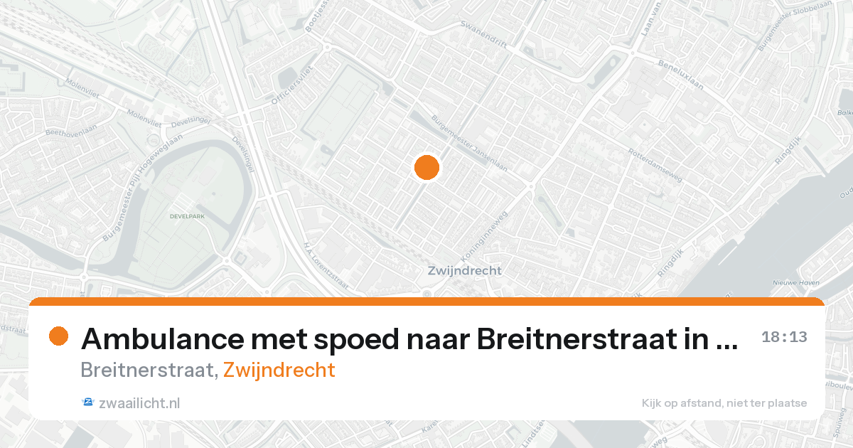 Ambulance met spoed naar Breitnerstraat in Zwijndrecht — 24 aug 2026