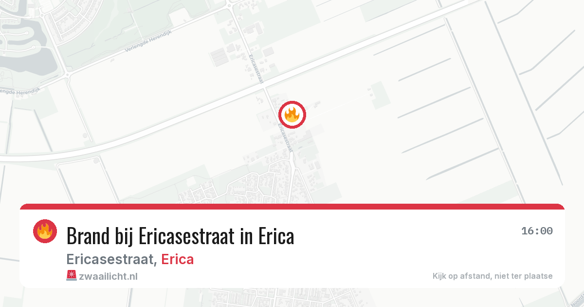 Brand bij Ericasestraat in Erica — 29 jul 2026