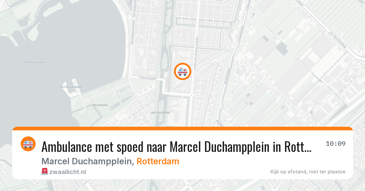 Ambulance met spoed naar Marcel Duchampplein in Rotterdam — 11 jun 2026