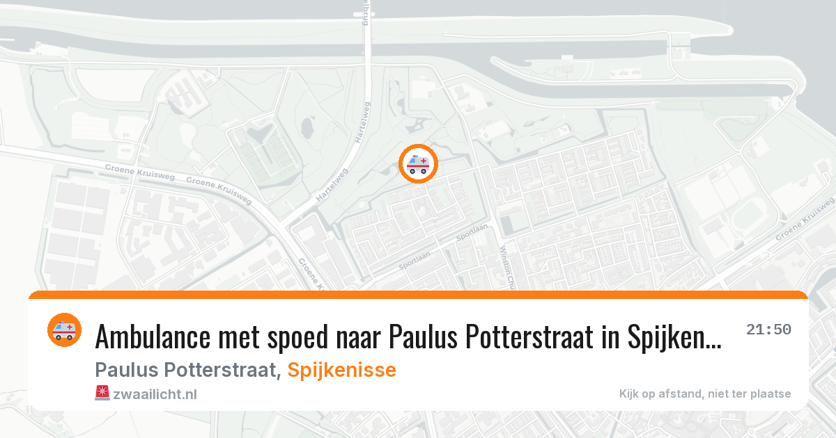 Ambulance met spoed naar Paulus Potterstraat in Spijkenisse — 4 jun 2026