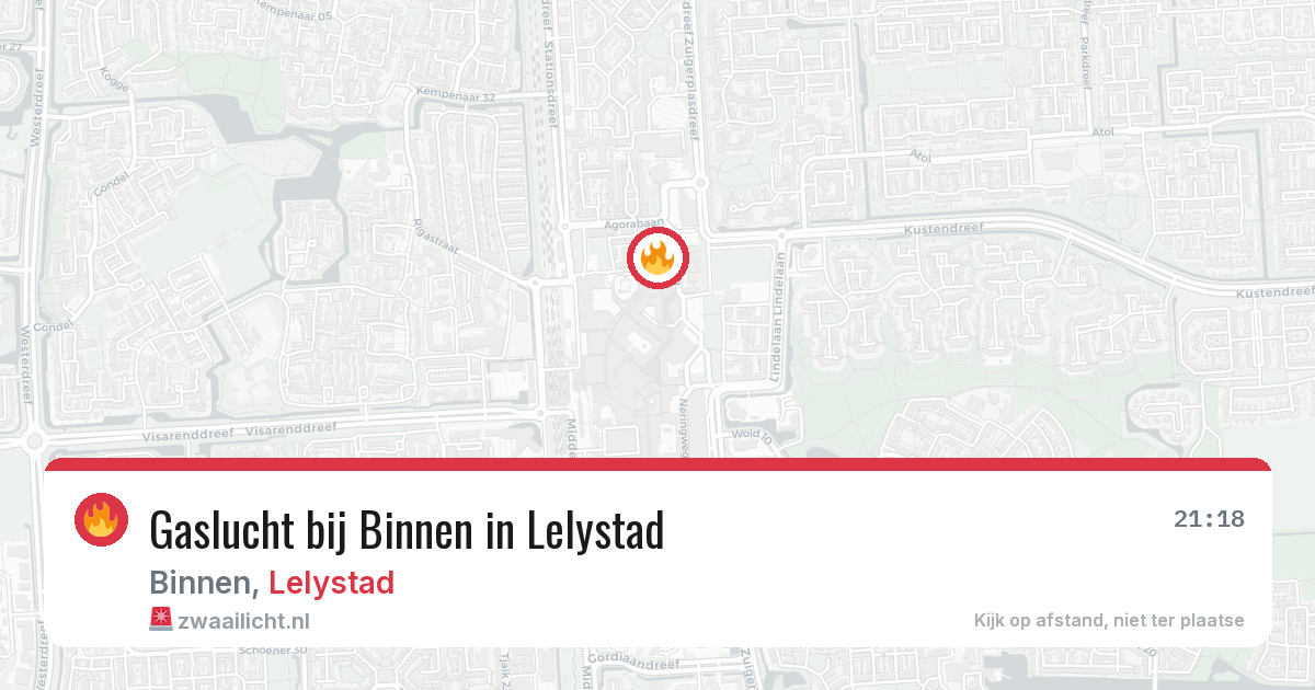 Gaslucht bij Binnen in Lelystad — 24 mrt 2026