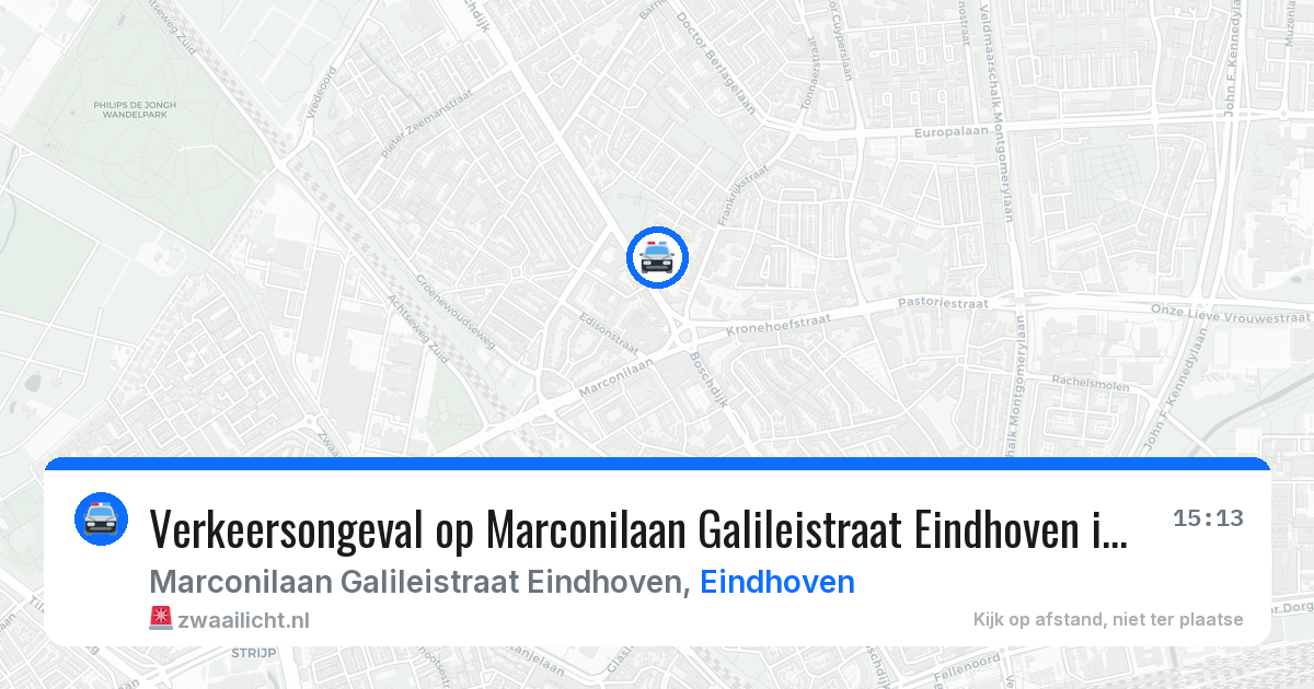 Verkeersongeval op Marconilaan Galileistraat Eindhoven in Eindhoven — 2 jun 2026