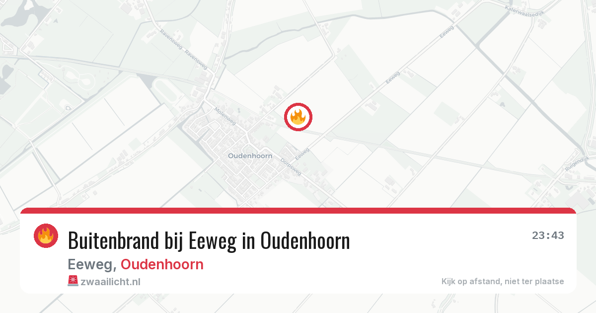Buitenbrand bij Eeweg in Oudenhoorn — 3 jul 2026