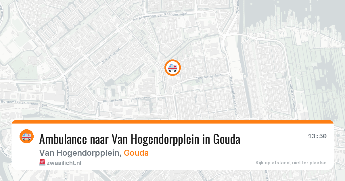 Ambulance naar Van Hogendorpplein in Gouda — 15 jun 2026