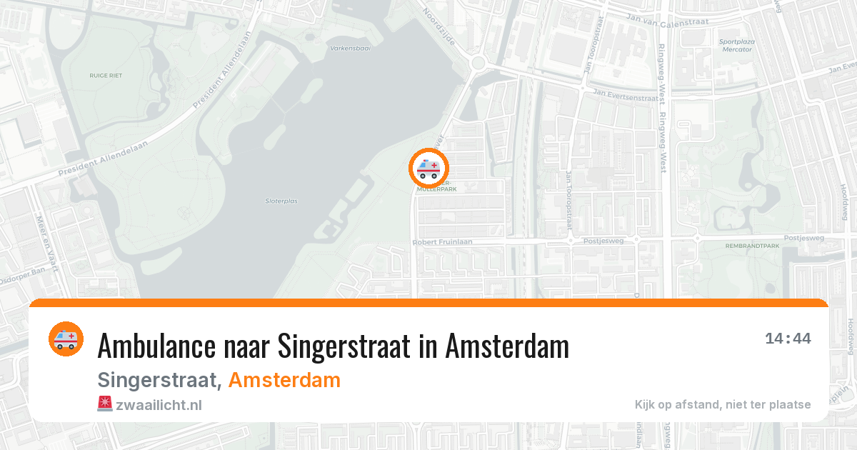 Ambulance naar Singerstraat in Amsterdam — 27 apr 2026