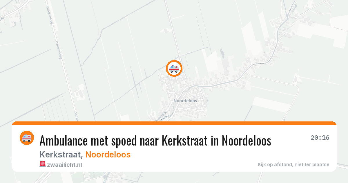 Ambulance met spoed naar Kerkstraat in Noordeloos — 9 aug 2026