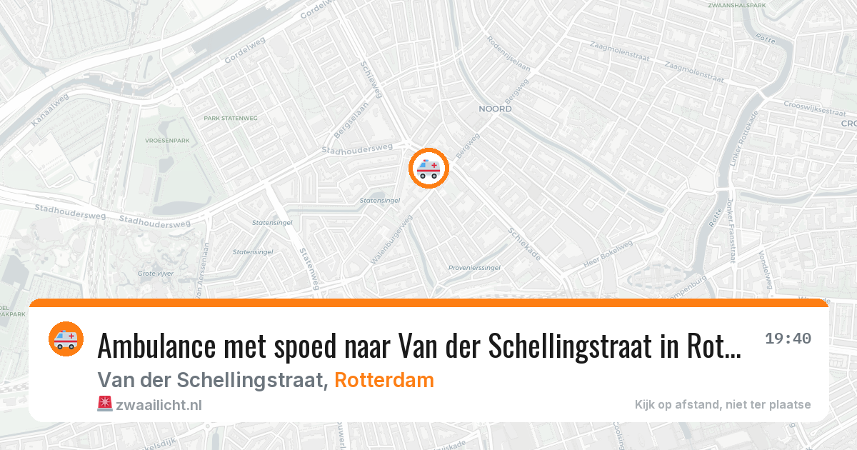 Ambulance met spoed naar Van der Schellingstraat in Rotterdam — 2 aug 2026